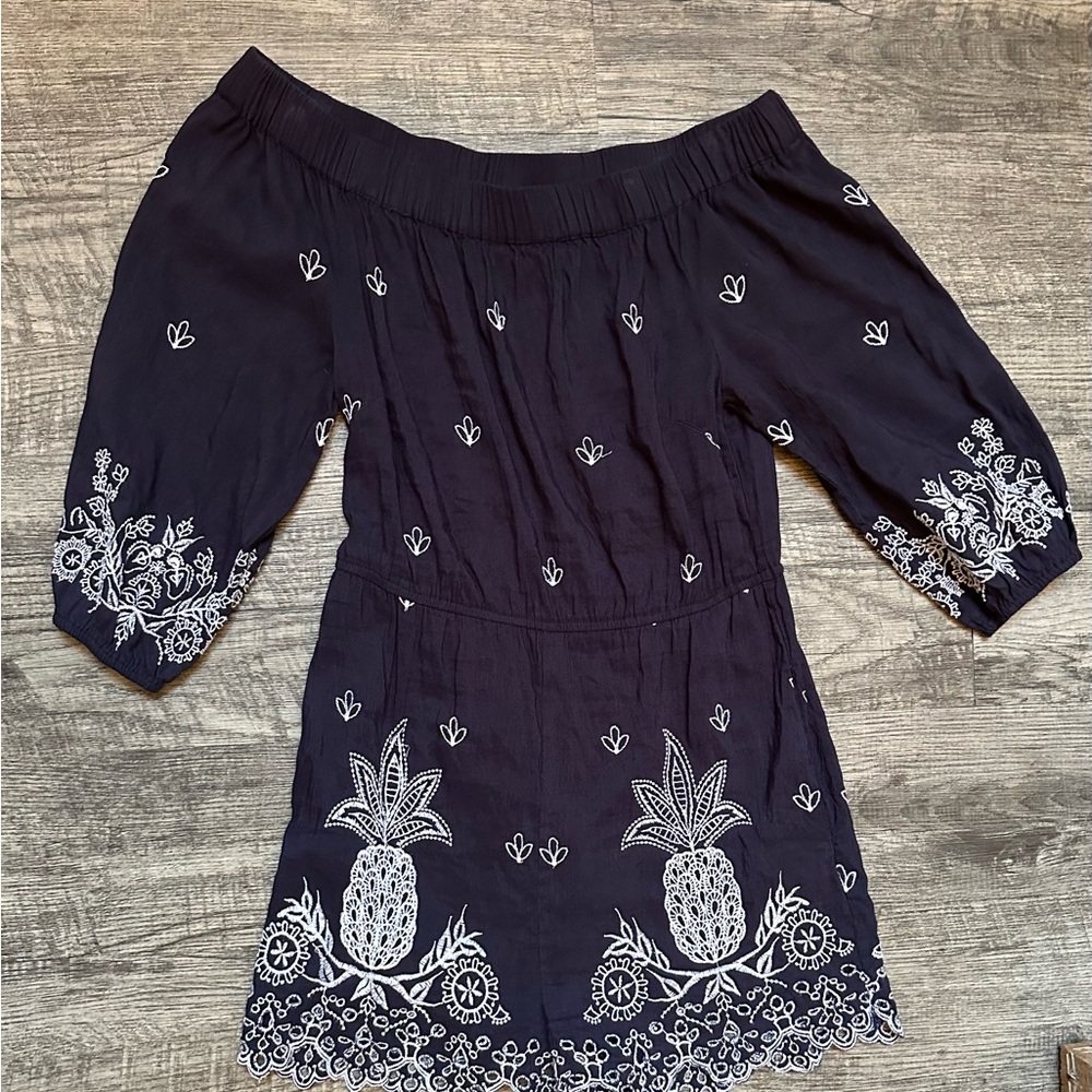 Anthropologie Farm Rio Linen Romper